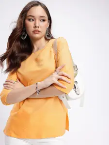 Anouk Rustic Horizontal Striped Straight Kurti