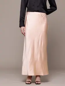 MANGO Satin Finish Maxi Skirt