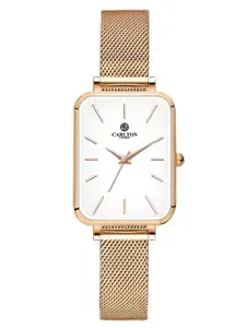 Carlton London Women Dial & Stainless Steel Bracelet Style Straps Analogue Watch CLDWMS-05