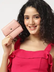 Fastrack Women Woven Design PU Zip Around Wallet