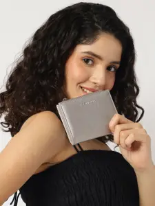 Fastrack Women Textured PU Two Fold Wallet