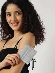 Fastrack Women Embroidered PU Card Holder