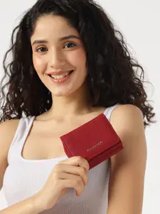 Fastrack Women Textured PU Zip Around Wallet