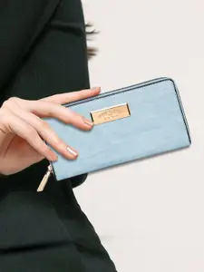 Kenneth Cole Women Textured PU Zip Around Wallet