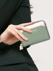 Kenneth Cole Women Abstract Textured PU Zip Around Wallet