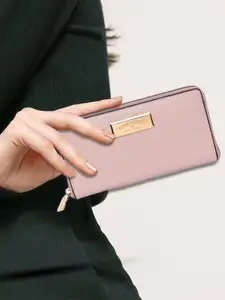 Kenneth Cole Women Textured PU Zip Around Wallet