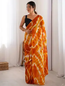 Anouk Tie and Dye Dyed Pure Georgette Saree