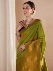 Saree mall Women Woven Zari Banarasi Sarees