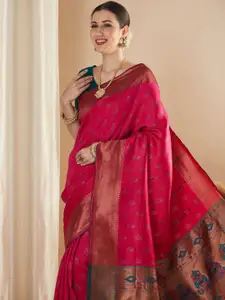 Saree mall Ethnic Motifs Zari Paithani Sarees