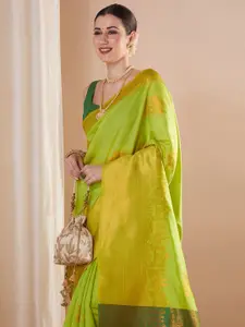 Saree mall Ethnic Motifs Woven Design Zari Banarasi Sarees