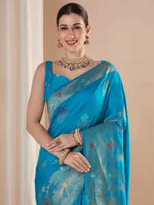 Saree mall Woven Design Ethnic Motifs Zari Banarasi Sarees