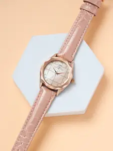 French Connection Women Patterned Dial & Leather Analogue Watch FCB11PL