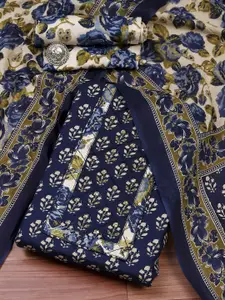 Biba Floral Printed Pure Cotton Unstitched Dress Material