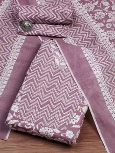 Biba Floral Printed Pure Cotton Unstitched Dress Material