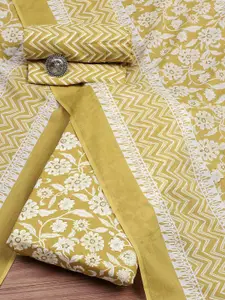 Biba Floral Printed Pure Cotton Unstitched Dress Material