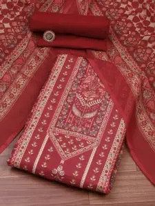 Biba Floral Printed Pure Cotton Unstitched Dress Material