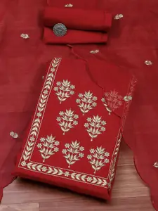 Biba Floral Embroidered Sequinned Unstitched Dress Material