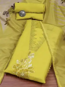 Biba Floral Embroidered Beads and Stones Unstitched Dress Material