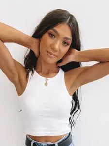 TOOCHKI Women Ribbed Tank Crop Top