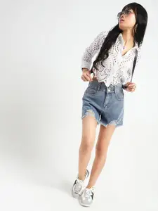 Sera Women High-Rise Denim Denim Shorts