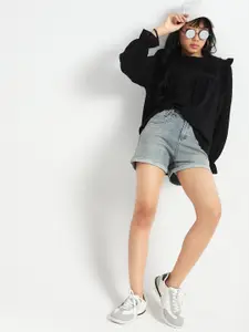 Sera Women High-Rise Denim Denim Shorts