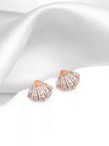 Zavya 92.5 Stainless Steel Pure Silver Contemporary Studs Earrings