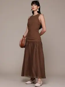 MANGO Drop-Waist Maxi Dress