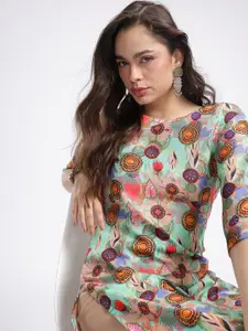 Anouk Rustic Tropical Printed Straight Kurta