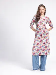 Anouk Rustic Floral Printed Kurta