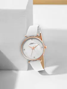 French Connection Women Mother of Pearl Dial &  Reset Time Analogue Watch FCN0147WL