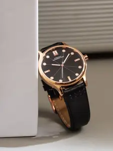 French Connection Men Dial & Leather Wrap Around Straps Analogue Watch FCN0148BL