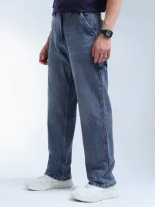 Flying Machine Men Loose Relaxed Fit Mid-Rise Light Fade Jeans