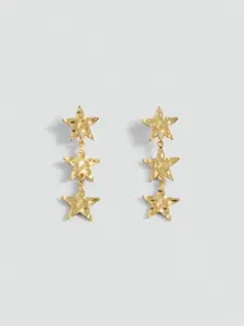 MANGO Star Shaped Drop Earrings
