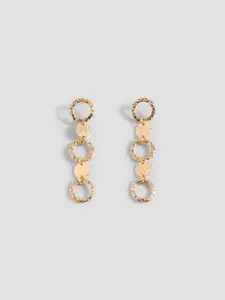 MANGO Circular Drop Earrings