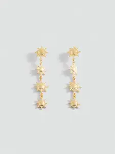 MANGO Contemporary Sun Shaped Drop Earrings