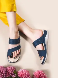 JodyHub Striped Wedge Sandals