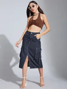 Life With Pockets Straight High Rise Midi Skirt