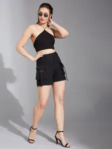 Life With Pockets Women High-Rise Cargo Shorts