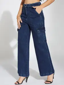 Life With Pockets Women Wide Leg High-Rise Light Fade Stretchable Jeans