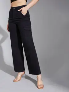 Life With Pockets Women Wide Leg High-Rise Heavy Fade Stretchable Jeans