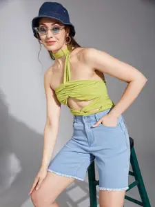 Life With Pockets Rhythms Unite Women High-Rise Denim Shorts