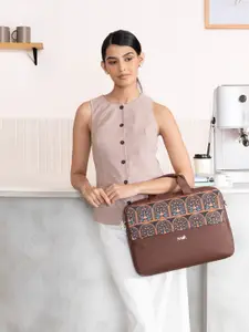 ZOUK Unisex Arin Laptop Bag Royal Indian Peacock Motif