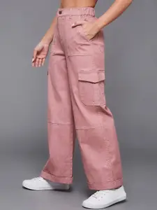 Miss Chase Women Wide Leg High-Rise Stretchable Jeans