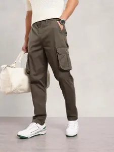 Nautica Men Regular Fit Cotton-Elastane Casual Cargo Trouser