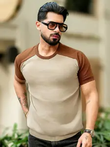 Maniac Men Solid Round Neck Cotton T-shirt