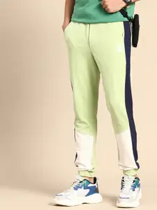 Being Human Men Knitted Striped Pure Cotton Joggers