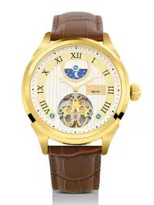 Invicta Men Dial & Leather Straps Analogue Automatic Watch 44011