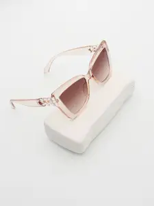 PELLE LUXUR Women Rectangle Sunglasses with UV Protected Lens PL25GS130