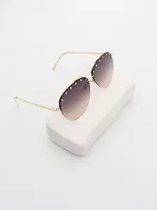 PELLE LUXUR Women Aviator Sunglasses with UV Protected Lens PL25GS138