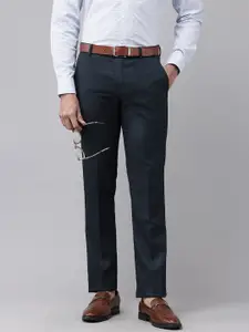 Arrow Men Textured Hudson Tailored Fit Formal Trousers